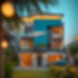 Luxurious facade of a high-end residence on Al Saada Street