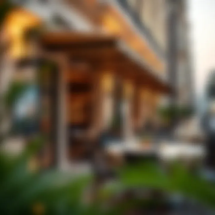 Elegant Outdoor Dining on Al Saada Street Elegant outdoor dining experience at a premier restaurant on Al Saada Street