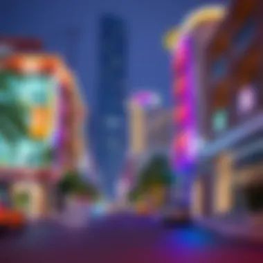 Vibrant Urban Landscape of Al Saada Street Vibrant urban landscape along Al Saada Street