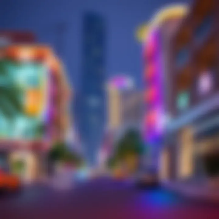 Vibrant Urban Landscape of Al Saada Street Vibrant urban landscape along Al Saada Street