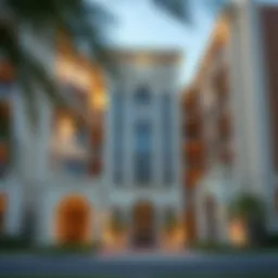 Stunning luxury apartment exterior in Al Warqa