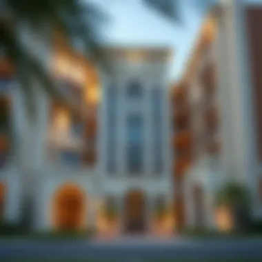 Stunning luxury apartment exterior in Al Warqa