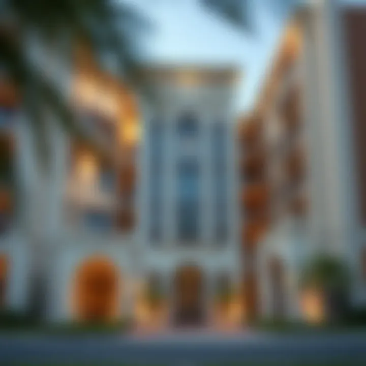 Stunning luxury apartment exterior in Al Warqa