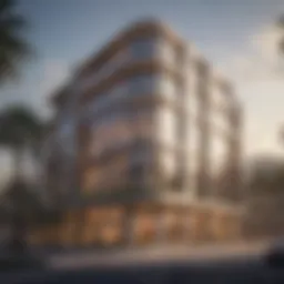 Exterior view of the Al Yasmeen Building showcasing modern architecture