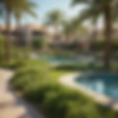 Beautiful Green Spaces in Al Zahia Scenic park area in Al Zahia
