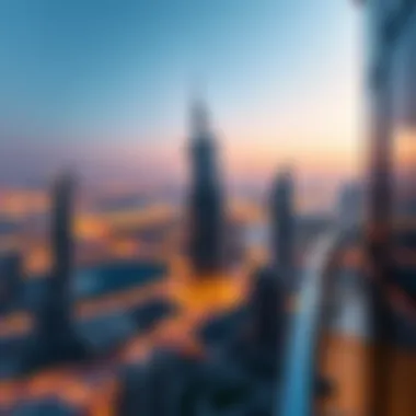 Panoramic view from Ansam Building overlooking Dubai's skyline