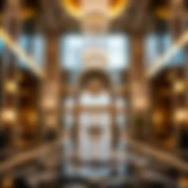 Luxurious lobby entrance of Churchill Tower