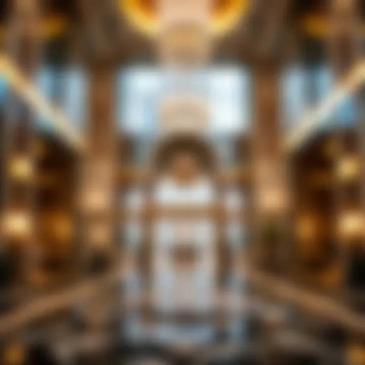 Luxurious lobby entrance of Churchill Tower