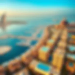 Panoramic view of Dubai Creek Harbour showcasing luxury residences