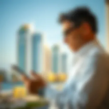 Investor reviewing luxury property options in Dubai