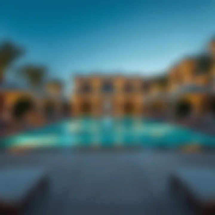 Exquisite poolside amenities in a luxury residence