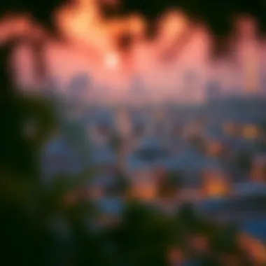 Panoramic view of a vibrant neighborhood in Dubai