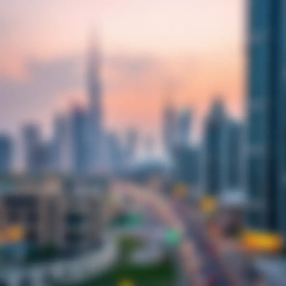 A stunning skyline view of Dubai showcasing freehold properties