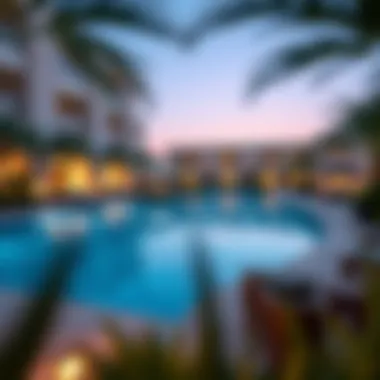Exquisite Outdoor Pool Space Outdoor pool area of a high-end holiday apartment complex