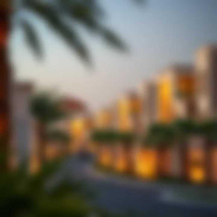 Exclusive neighborhood in Dubai showcasing luxury lifestyle