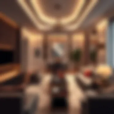 Lavish interior of a luxury apartment in Dubai