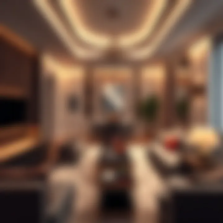 Lavish interior of a luxury apartment in Dubai