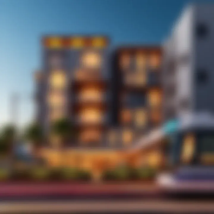 Luxury Living Next to Metro Accessibility Luxury apartment exterior near metro station