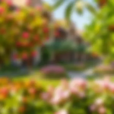 A beautifully landscaped garden area in a premium residential community.