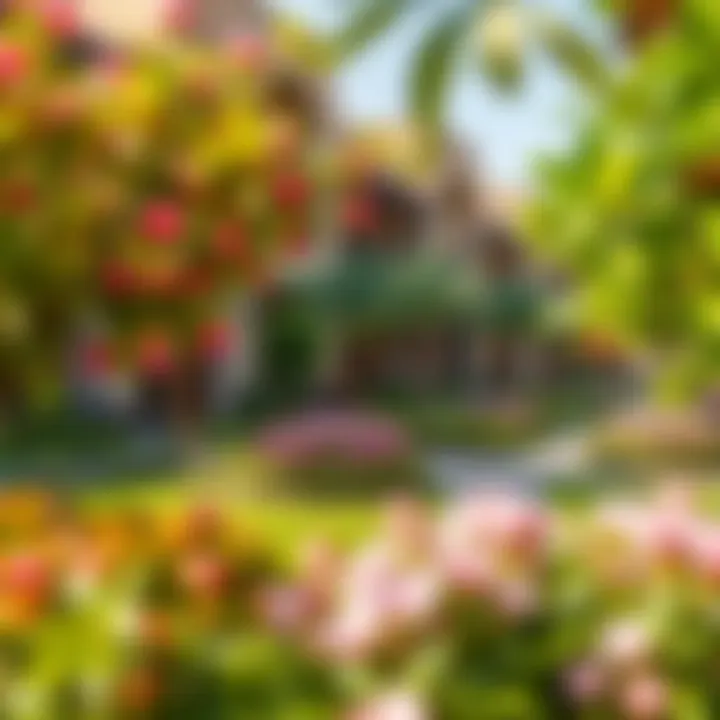 A beautifully landscaped garden area in a premium residential community.