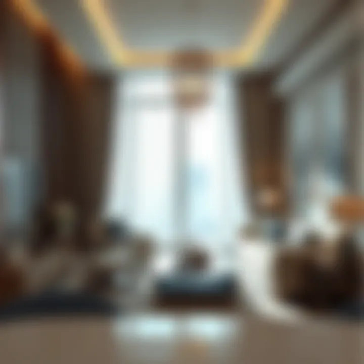 An elegant interior of a high-end apartment showcasing modern design.