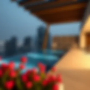 A lavish rooftop pool with city views in a luxury residence.