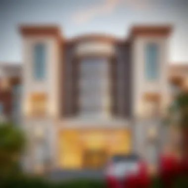 Elegant facade of Manazil Al Mankhool showcasing modern architecture