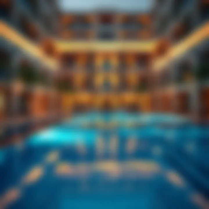 Amenities featuring a stunning swimming pool at Manazil Al Mankhool