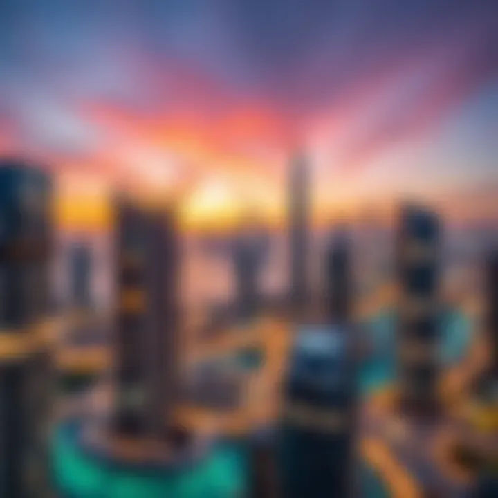 Business Bay Skyline from Marriott Residences View of Business Bay skyline from Marriott Residences