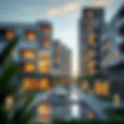 Stunning view of Meraas apartments showcasing modern architecture