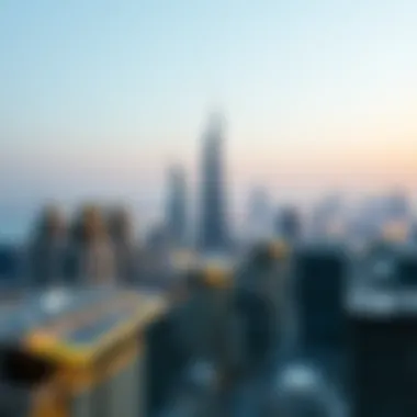 Stunning skyline view from a hotel apartment balcony