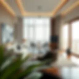 Stunning interior design of a luxury one bedroom apartment