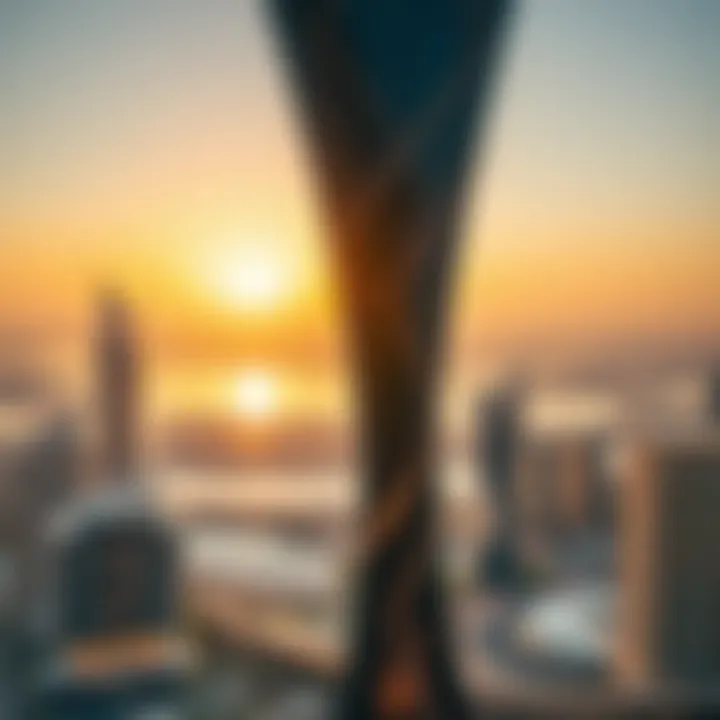 Panoramic View of JLT from Arch Tower Panoramic view of Jumeirah Lake Towers from Arch Tower