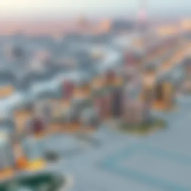 Districts of Dubai for Studio Apartments Map highlighting various districts in Dubai