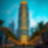 Stunning view of Rayyan Tower at sunset