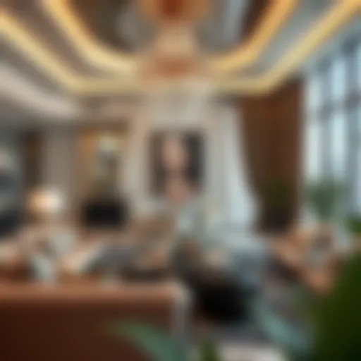 Luxurious apartment interiors showcasing opulence