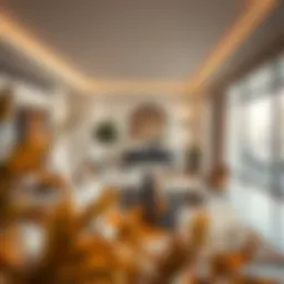 Luxurious living space showcasing upscale interiors