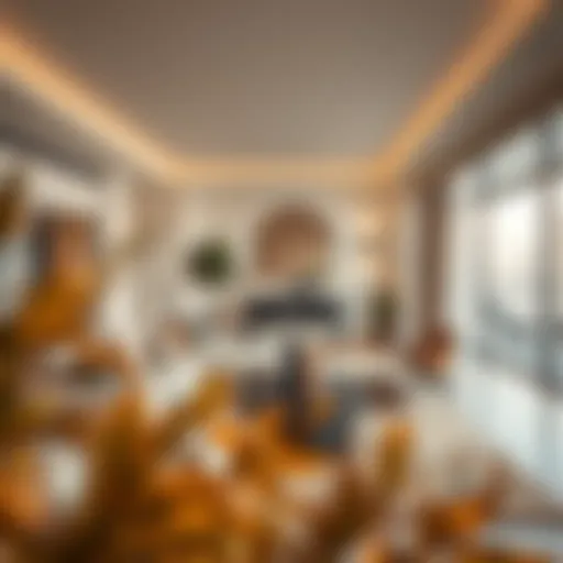 Luxurious living space showcasing upscale interiors