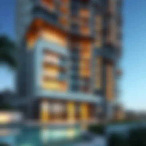 Luxurious apartment exterior at Shoreline 7