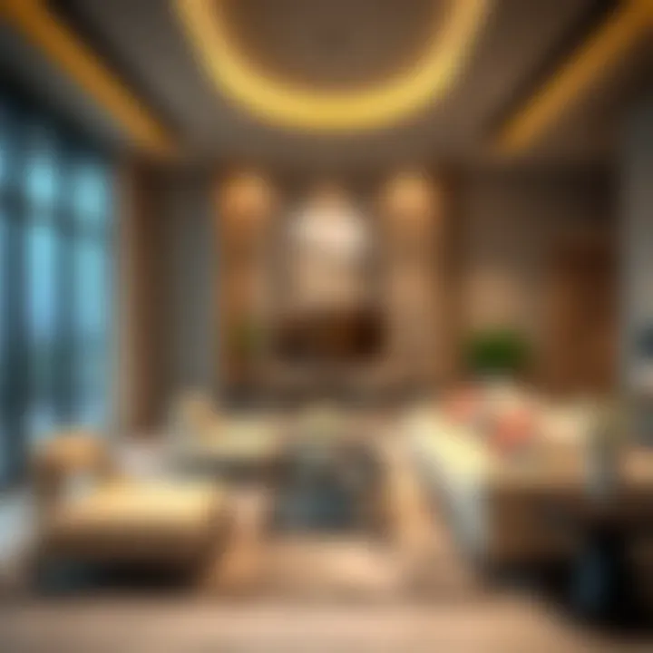 Luxury Living Room Interior Luxurious living room interior of a Sobha Creek Vistas apartment