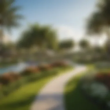 Community Park at Sobha Hartland Greens A serene park area within Sobha Hartland Greens, designed for relaxation and community engagement