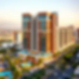 A panoramic view of Studio City showcasing modern architecture and skyline.