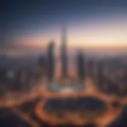 Stunning skyline view of Tecom Dubai showcasing modern architecture