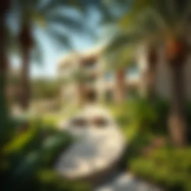 Community Oasis at 8 Palm Vibrant community area surrounded by lush greenery at 8 Palm