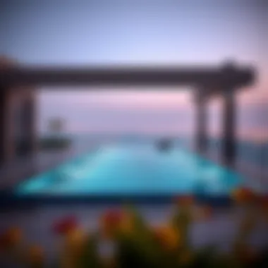 Breathtaking Rooftop Infinity Pool Infinity pool with stunning views located on the rooftop of 8 Palm