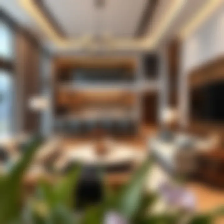 Elegant Living Spaces at 8 Palm Spacious interior of a luxury apartment featuring elegant design