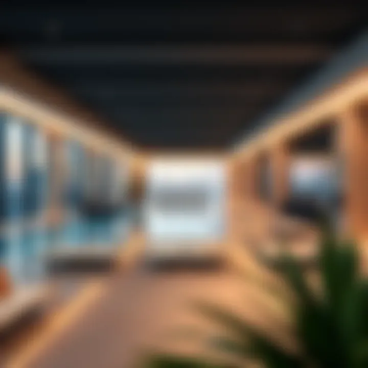 State-of-the-art amenities within Amal Tower including pool and fitness center