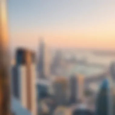 Stunning Skyline View from the Bugatti Tower Panoramic view from the Bugatti Tower overlooking the Dubai skyline.