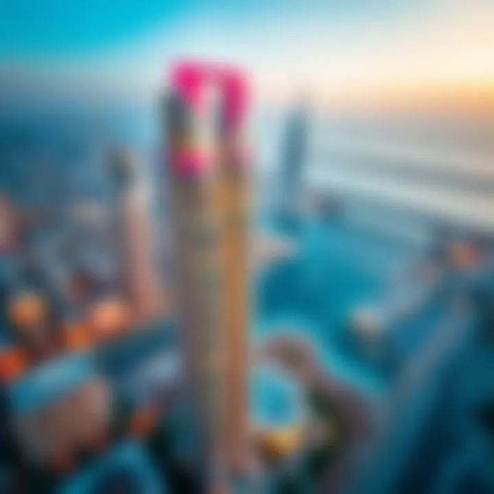 Aerial view of Cavalli Casa Tower in the heart of Dubai