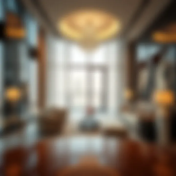 Luxurious interior design of a residence in Cavalli Casa Tower